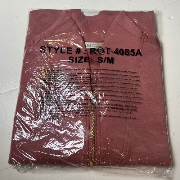 Zenana Women's S/M Winter Rose Scuba Half Zip Short Sleeve Top Casual Chic - Picture 9 of 9